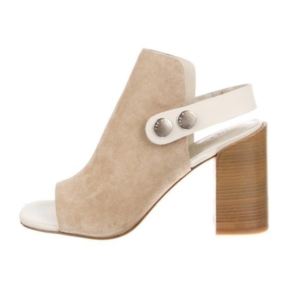 New Rag & Bone Stucco Suede Leigh Beige Open Toe Sandals New in box size 8 - Picture 5 of 6
